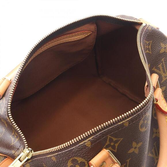 LOUIS VUITTON Brown Monogram Leather Speedy 30 Bag - Picture 3 of 9